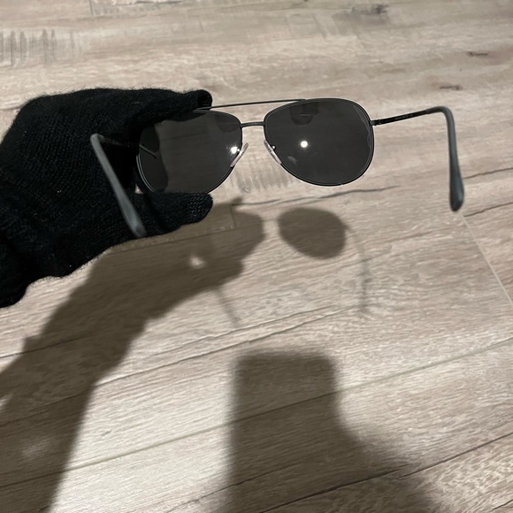 Prada Linea Rosa PolarizedSunglasses 55US 61 Black Matte Grey with Ferrari Red - Picture 4 of 6